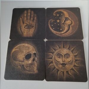 Four Ouija Board Halloween Coasters